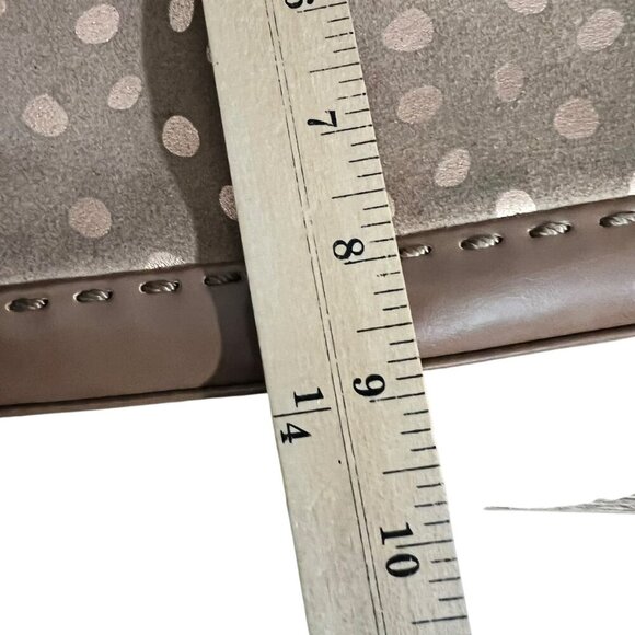 The Sak Brown Polka Doat Leather & Canvas Crossbody Shoulder Bag - Picture 6 of 7